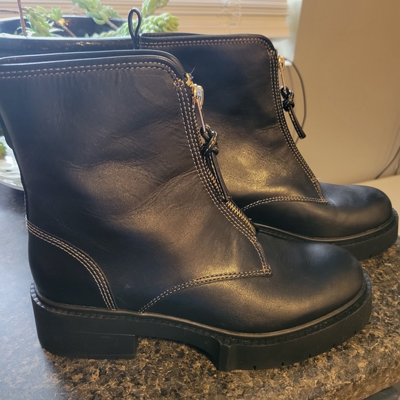 Coach Black Combat & Moto Boots - Picture 1 of 4